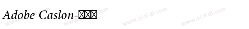 Adobe Caslon字体转换